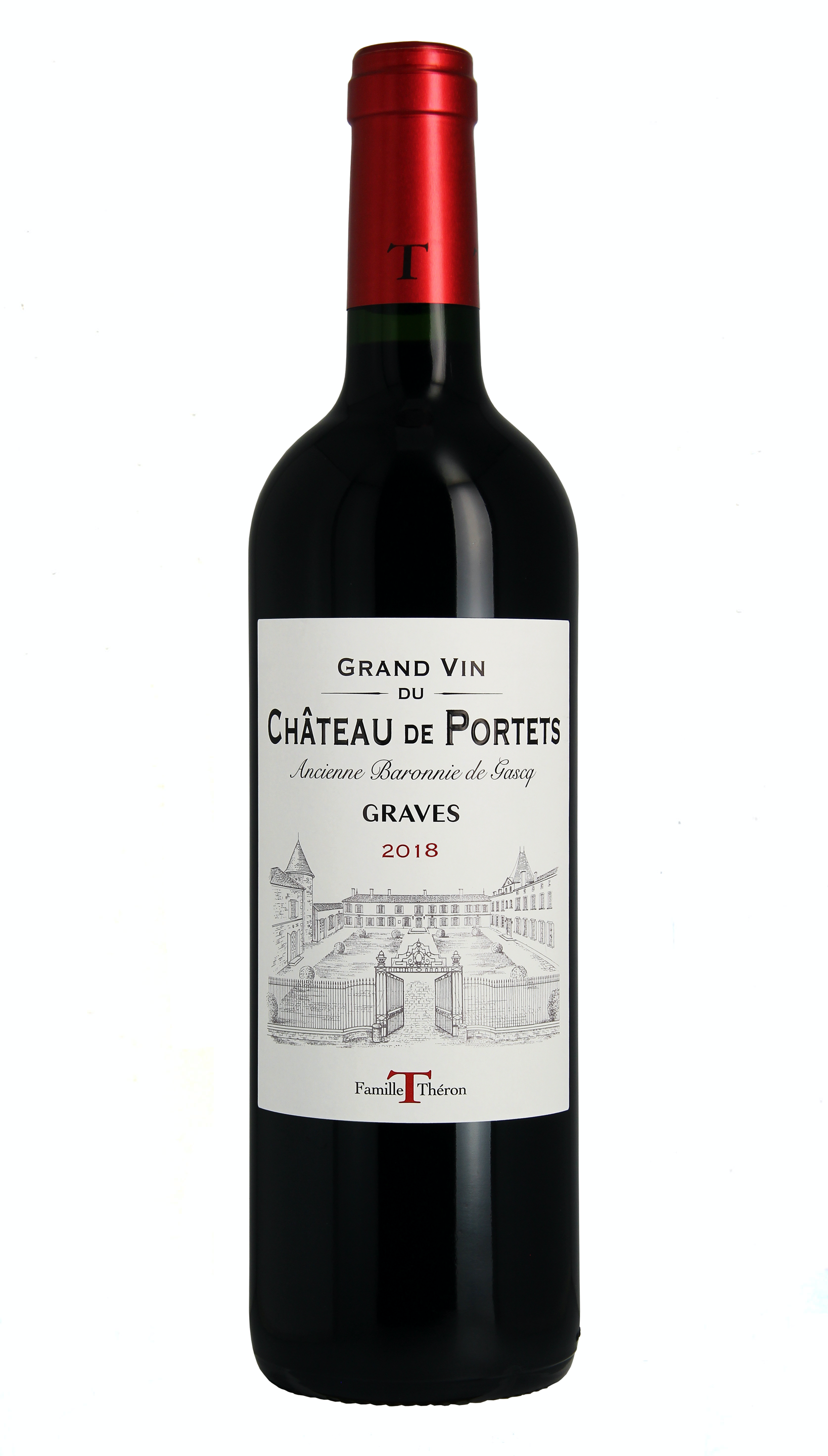 Grand Vin du Château de Portets Graves Rouge 2018 - Prix par carton de 6  bouteilles - Chateau de Portets