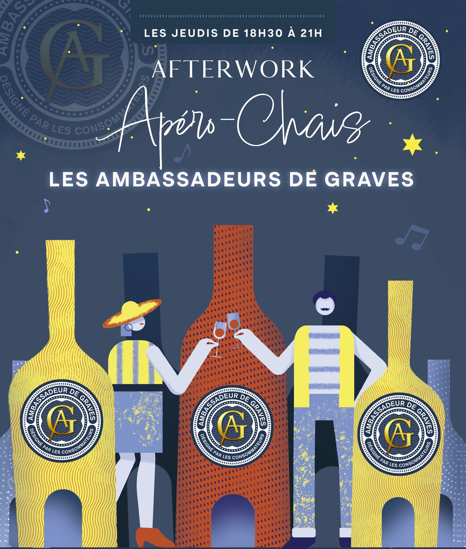 Affiche Apéro-chais Ambassadeurs de Graves 2024