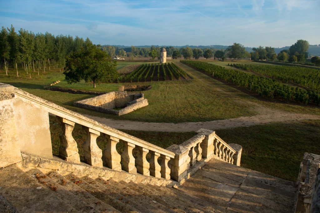 chateau portets view of the vineyard
